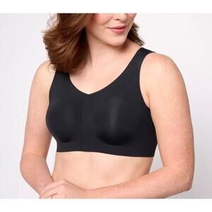 Evelyn & Bobbie The Defy Bra Seamless Wirefree Size 3XL Black Comfort